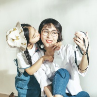  牛仔的夏天_亲子照