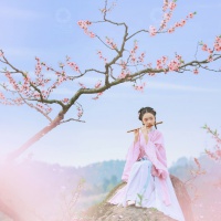 人面桃花相映红_成都儿童摄影