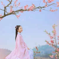 人面桃花相映红_成都儿童摄影