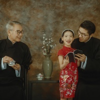 红红火火_成都亲子照；成都全家福照