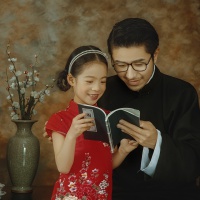 红红火火_成都亲子照；成都全家福照
